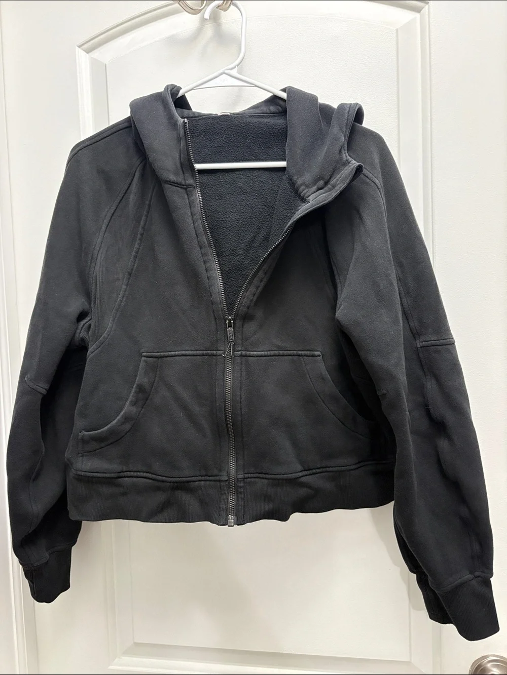 Lululemon Scuba Oversized Full Zip Hoodie Black M/L Light Cotton Fleece